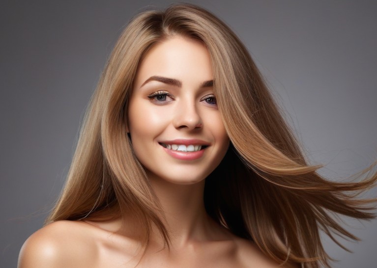 healthy glowing hair
